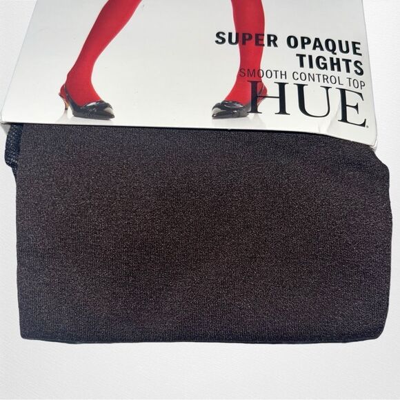 HUE Super Opaque Tights Smooth Control Top Size 1, Brown - Picture 1 of 5